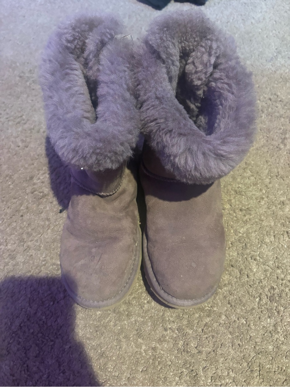 UGG Lavender Plush Cuff Suede Women’s Bootie